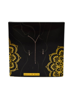 bijoux de corps, pinces de seins goutte et tour de cou chainette - SO-0184